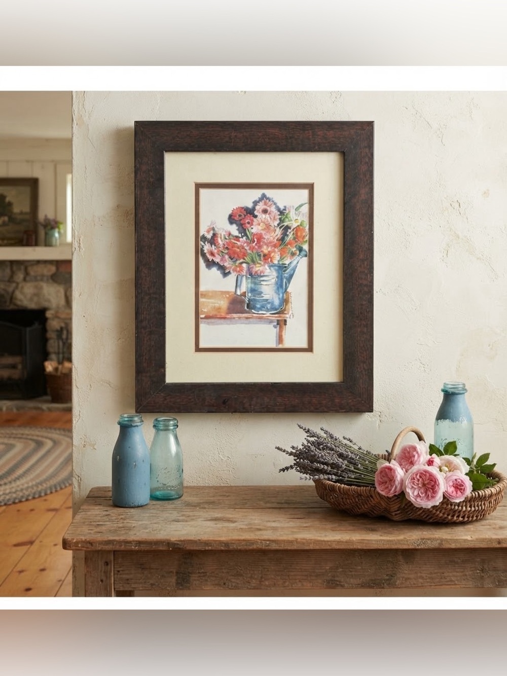 Framed Floral Art Print 10” x 12”